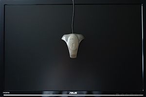 Kalibierungstool Spyder3 am Monitor