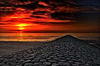 Sonnenuntergang auf Norderney als HDR